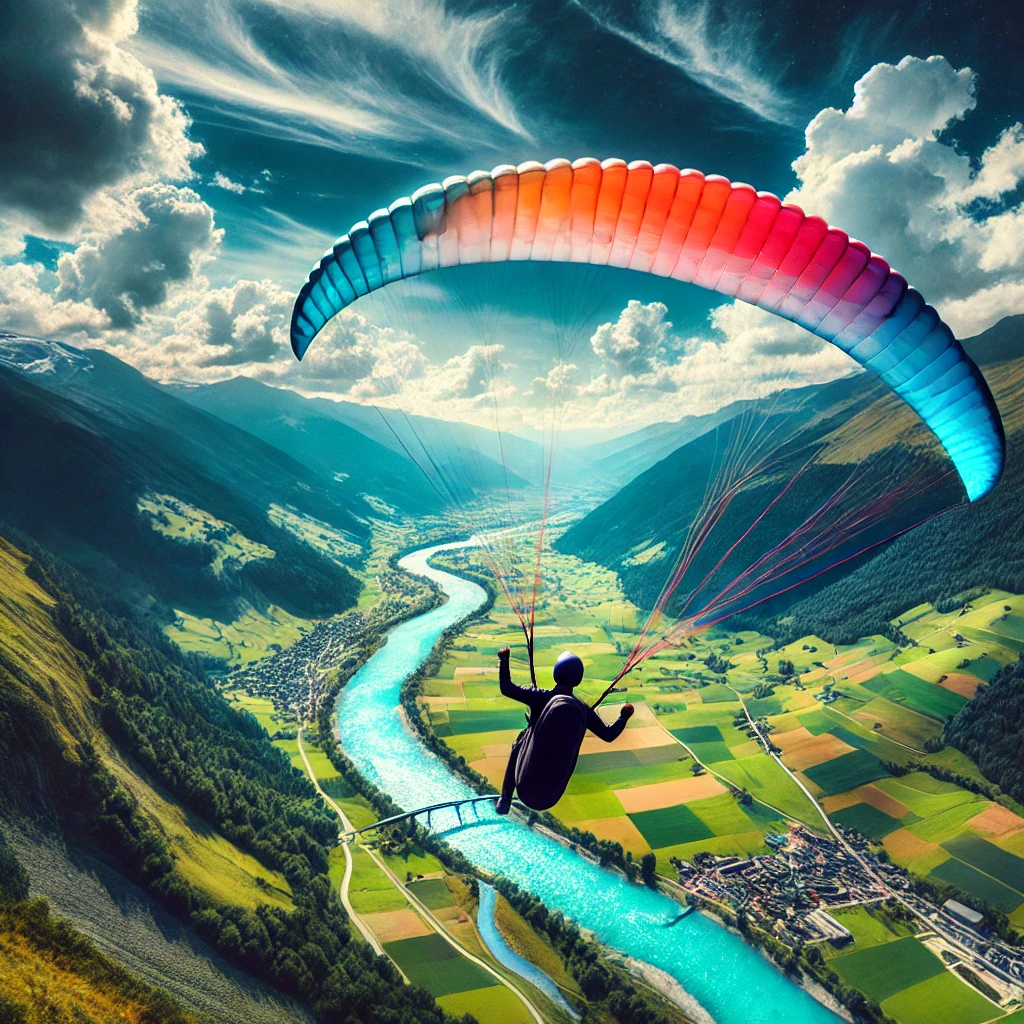 Paragliding with tour company Manoram yatra